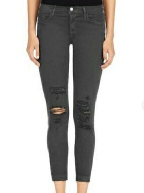 J Brand Distressed Skinny Crop Jean
